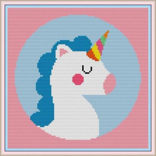 Unicorn cross stitch kit aida 14ct 11ct count print canvas cross stitches needlework embroidery DIY handmade