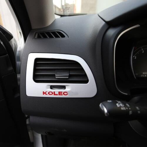 Foal Burning 2PCS Car ABS Chrome Air Conditioning Vent Trim Stickers For Renault Koleos For Samsung QM6 2016 2017 2018 Stickers