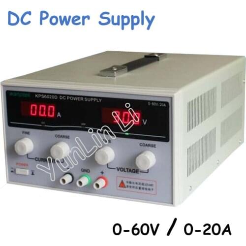 New High-Power Switch DC Adjustable Precision Digital Power Supply 60V 20A with US/EU/AU Plug