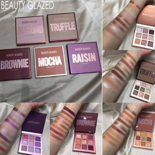 Beauty Glazed Chocolate Pressed Powder Palette Matte Glitter Eyeshadow Pallete Shiny Eye shadow Palette Nude Color Eye Pigment