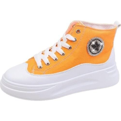 Thick-soled canvas shoes womens autumn 2020 new new explosions high-top womens shoes Torre tide shoes thick-soled sneakers