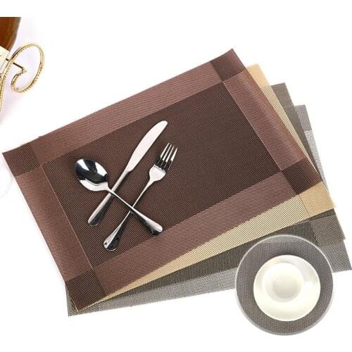 45x30cm PVC Antiskid Heat Insulated Bowl Dish Cup Pad Placemat Dining Table Mat