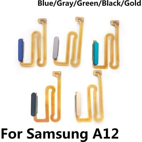 20Pcs/Lot，For Samsung Galaxy A12 Fingerprint Sensor Scanner Touch ID Connect Motherboard home button Key Button Flex Cable