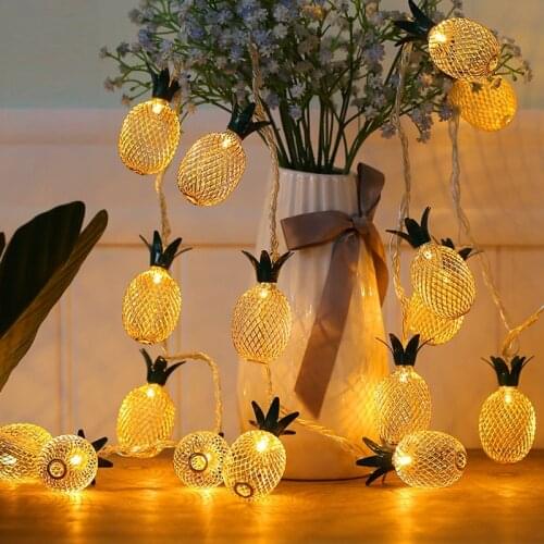 1.5M Pineapple Shape Light Desktop Decor LED Fruit String Lights Xmas Decor Fairy Garland for xmas Wedding Home Decoration