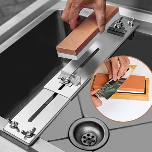 Knife Sharpener Sharpening Stone Professional Whetstone Grinding Kitchen Tools Accessories Gadgets Wet Dual Side Girt Honing Set