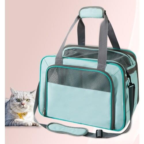 Cat Carrier Bags Comfort Breathable Pet Single Shoulder Bag Oxford Cloth Large Capacity Puppy Kitten Travel Handbag Cat Supplies