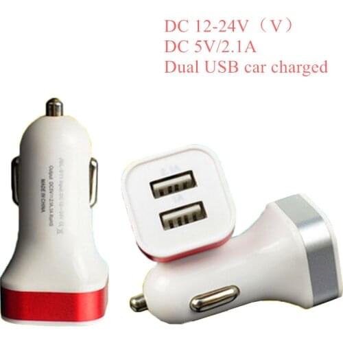 1 Pcs Universal Car Charger USB Vehicle DC12V-24V 5V 2.1A Dual USB Charger Two Port Power Adapter Car Acessories Car Electronics