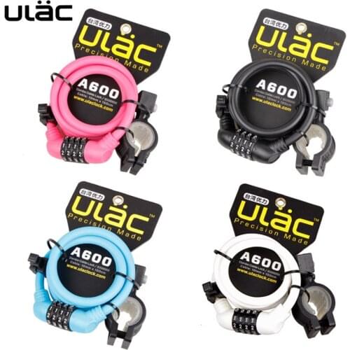ULAC Bicycle Lock Anti-theft 4-Digital Code Password Strong Cable Lock For Bike Chain Wheel Multi Accesorios Bicicleta Cycling