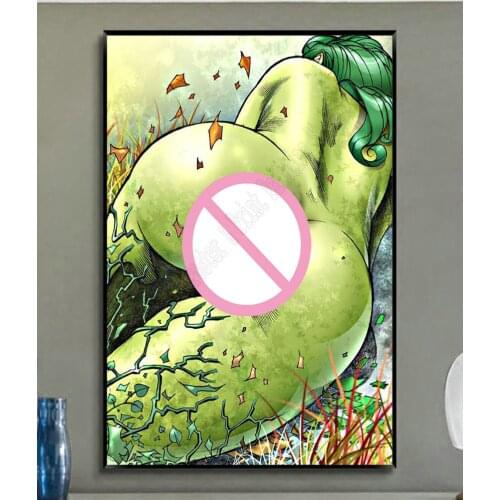 W316 Sexy Poison Ivy Trend Beautiful Fashion Silk Fabric Wall Poster Art Decor Sticker Bright