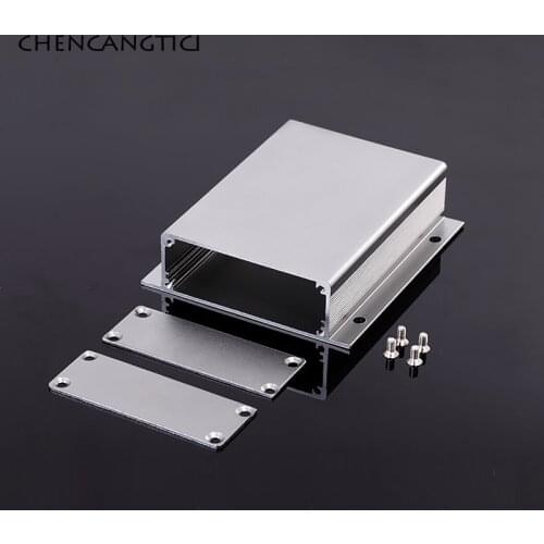 1 Set Aluminum PCB Instrument Box One-Piece Aluminum Housing With Ears Aluminum Housing For Electronic Products Junction DIY Box