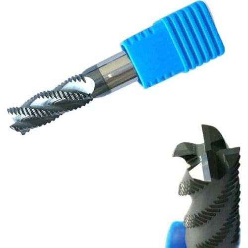 1pc D10*45*D10*100 HRC45 4 Flutes Tungsten Solide Carbide Roughing End Mills For CNC Milling Tools