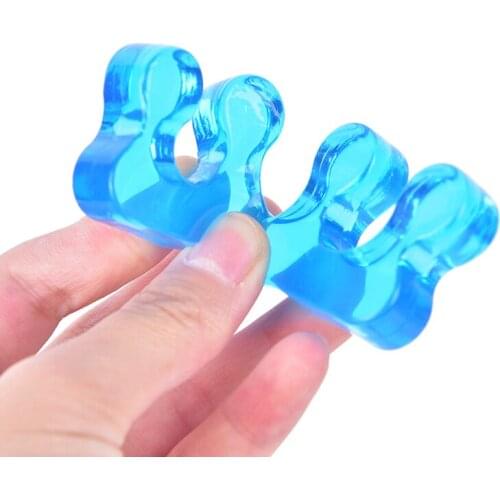 2 Pcs Soft Silicone Toe Separating Gel Toe Separator Flexible Finger Spacer Silicone Soft Form For Manicure Pedicure Nail Tool