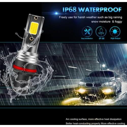 2PCS LED Fog Light Bulbs 3000K Yellow 3000 Lumens 30W High Power H8/H1/880/881/5202/9005/HB3/9006/HB4/P13W Fog Bulbs Fog Lamp