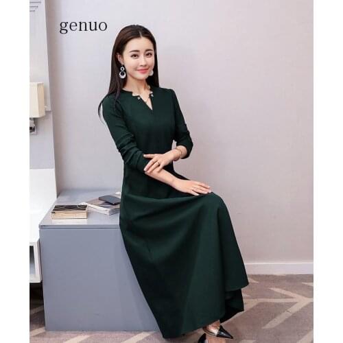 2020 New Design Quality Long Purple Sleeve Dresses Girls Fashion Spring Summer Holiday Slim Wine Dress Elegant Size 3XL 2XL