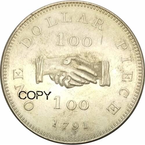 British colony Sierra Leone Company 1791 One Dollar piece Africa type 100 Brass Plated Silver Copy Coins