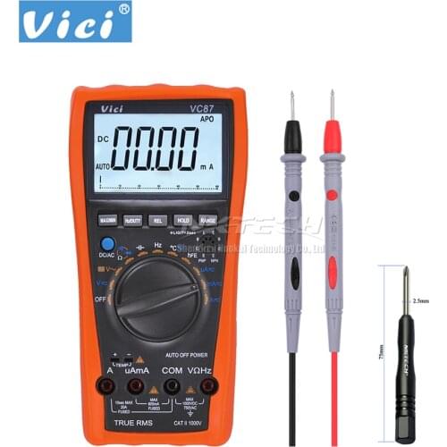 VICI VC87 VSD True RMS Digital Multimeter Temperature Resistance Capacitance Frequency AC DC Voltage Current For Motor Drives