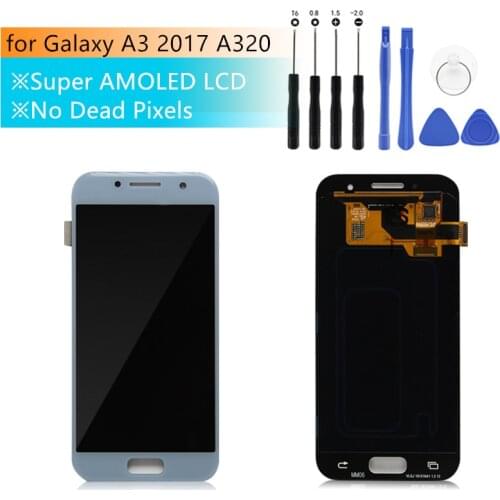 For SAMSUNG Galaxy A3 2017 A320 LCD Display Touch Screen Digitizer 4.7" fhd for Samsung Galaxy A320 LCD Replacement Parts