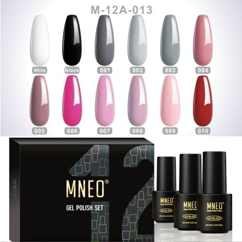 Gel Nail Polish Varnishes Set Nails Art Things 12 Pcs White Black Grey Pink Semi Permanent Esmaltes Manicure Color Pastel Kit