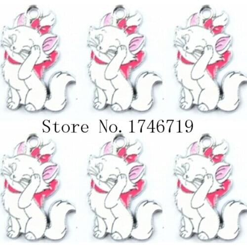 Hot Sale 10 pcs Cartoon Marie Cat Metal Charms DIY Jewelry Making Pendants Accessories D-58