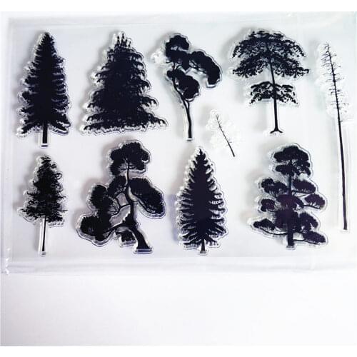 Hot sale Tree seedlings Transparent Clear Stamps / Silicone Seals Roller Stamp for DIY scrapbooking photo album/Card Making