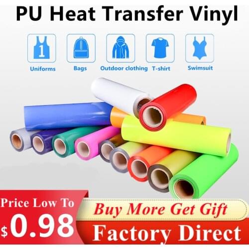 Hot Sale High Flex HTV PU Heat Transfer Vinyl Roll Sheets For Textil Tshirt Clothing Glass Hot Stamping Film Heat Press Print