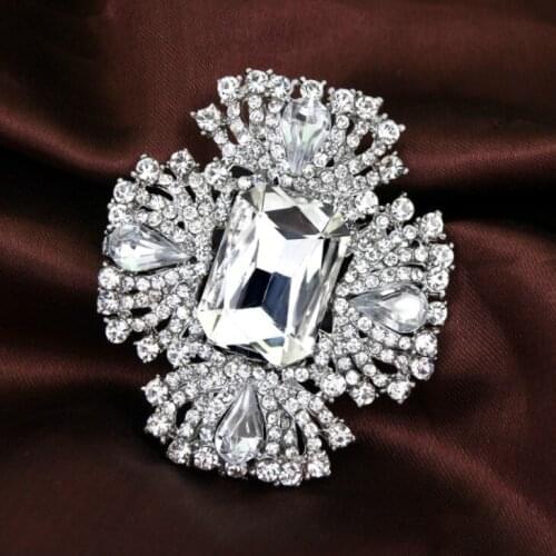 Hot luxury atmosphere delicate blue brooch Crystal from Swarovskis 2 colors Accessories brooch cravat brooch