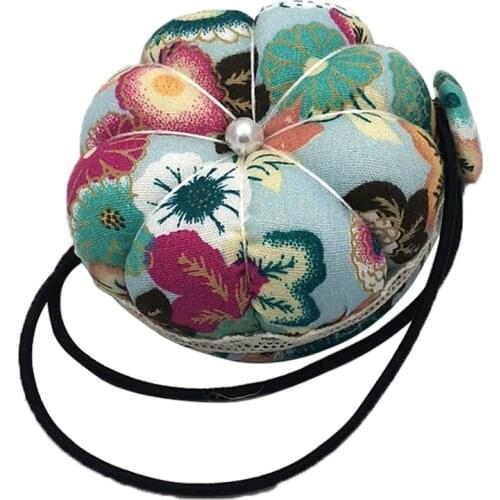 Shaped Needle Pin Pumpkin Ball Cushion Wrist Pincushion Wrist Strap Stitch Needlework Sewing Mat Diy Protect Craft Sewing Tools