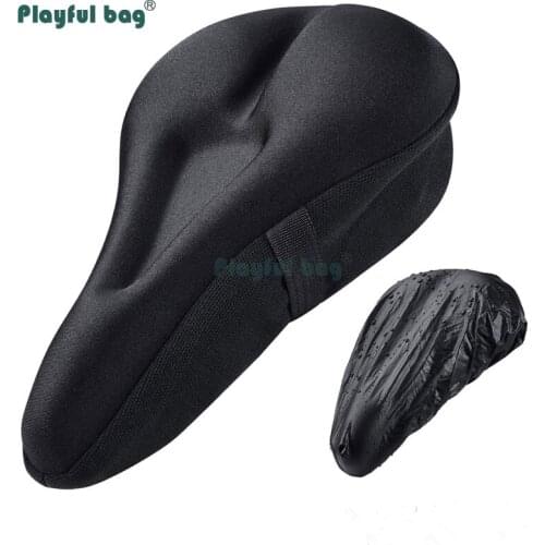 Playful bag Bicycle Saddle Cover Thickened Silicone Cushion Seat Cover for Bicycle Mountain Cycling Accessory GA07