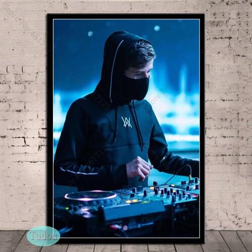 Alan Walker DJ Poster Prints Canvas Pictures Paintings Wall Art Bar Cafe Living Room Decor Gift