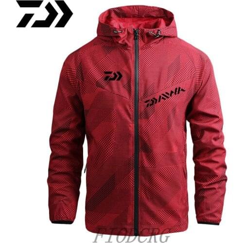 Daiwa Jacket Men Fishing Jacket Camouflage Uv Protection Clothes Fishing Clothing Autumn Breathable Quick Dry Soft Shell Outdoor