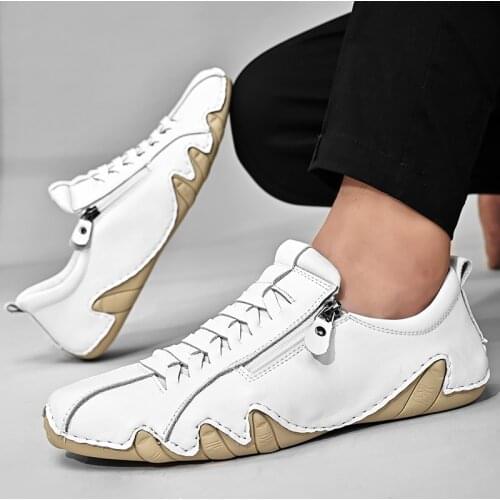 Men Loafers Minimalist Genuine Leather Shoes Men Brand Fashion Casual Octopus Shoes Moccasins High Quality Comfort Driving Flats