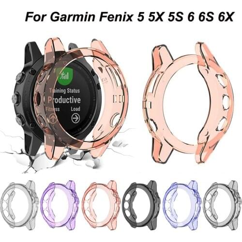 Soft Ultra-Slim Crystal Clear TPU Case Protector Cover Shell Cases For Garmin Fenix 5 5S 5X GPS Smart watch strap accessories