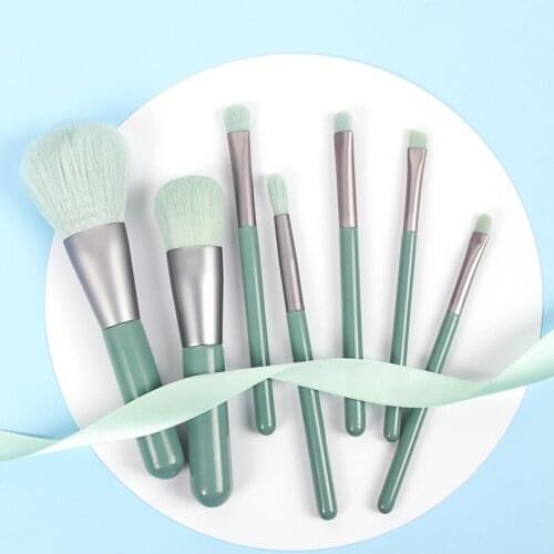 7Pcs/Set Women Facial Makeup Brushes Set Face Cosmetic Beauty Eye Shadow Lip Foundation Blush Brush Make Up Brush Tool T0359