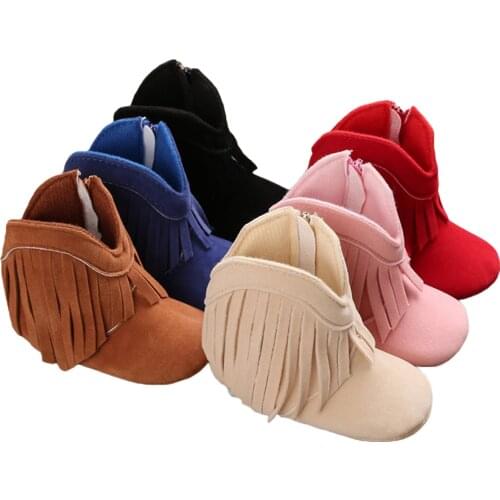 Toddler Footwear Boots Newborns Prewalkers For Unisex Baby Boys Girls Winter Keep Warm Moccasins Tassel Footwear Shoes Sneakers