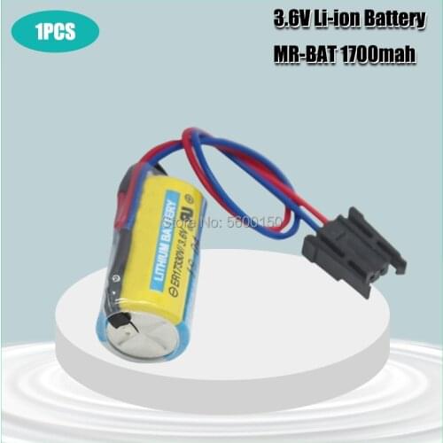 1pcs New Original For Mitsubishi ER17330V MR-BAT CNC 3.6V 1700mah PLC Lithium Battery Batteries with Plug