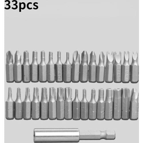 High quality 33pcs Hollow/solid batch head combination screwdriver inside Hexagon Special charging drill Heavy-Shaped Knitting