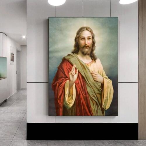 Modern Art Jesus Christ Decorative Canvas Painting Posters and Prints Cuadros Wall Art Pictures for Living Room Decoration