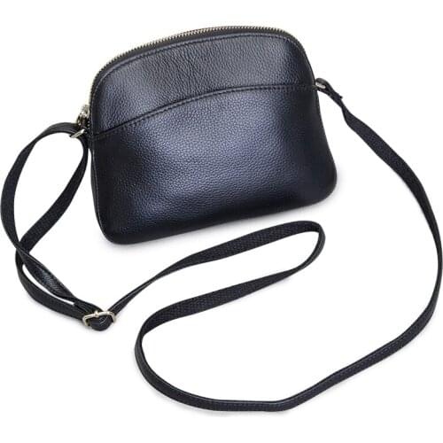 Single Shoulder Bag New Item Genuine Leather Small Messenger Bags for Ladies Handbags Female Cowhide Shopping Packs