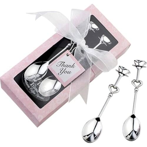 Souvenir Wedding Souvenir 1 set Wedding Souvenirs Love Drink Tea Coffee Spoon Bridal Shower Wedding Gift for Guests Wedding Birt