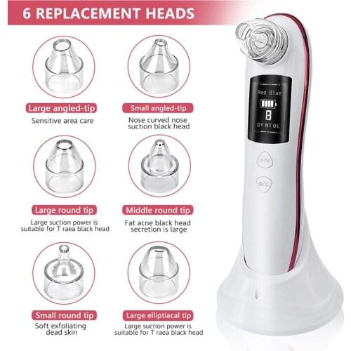 USB Rechargeable Blackhead Remover Face Pore Vacuum Skin Care Acne Pore Cleaner Pimple Removal Vacuum Suction Facial Tools
