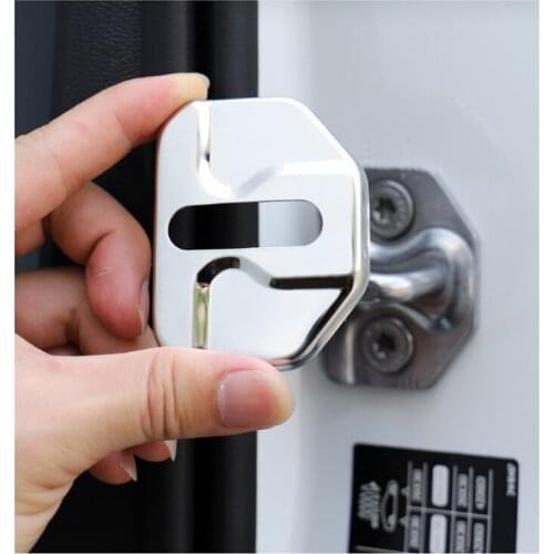 Car Door Lock Protective Cover for Volvo XC60/S90/V40/V90 Car Door Lock Buckle Stainless Steel Protective Decorative Cover