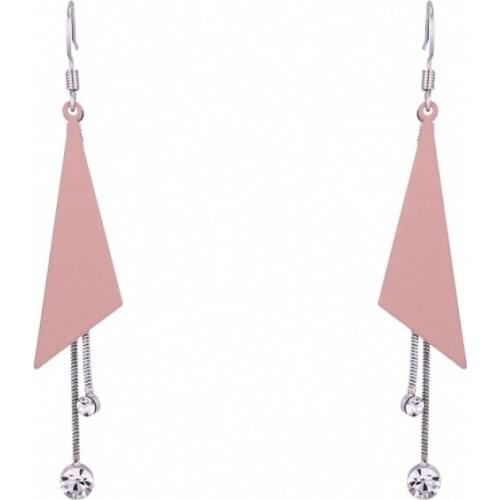 TONGKWOK Bohemia Exaggeration Dangle Earrings For Women Silk Thread Tassel Metal Long Chandelier Earrings #136119