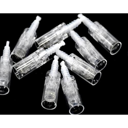 10/50/100Pcs Round Nano Pin Needle Cartridge Electric Auto Microneedle Derma Pen Tip Nutrition Input for MESO