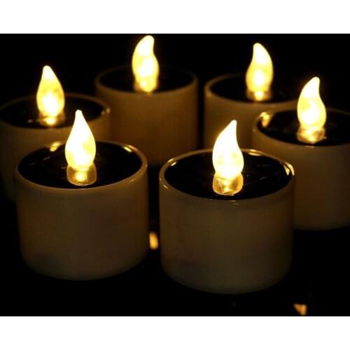 2Pcs Flickering Battery Operated Candles Flameless Candles LED Tea Lights for
