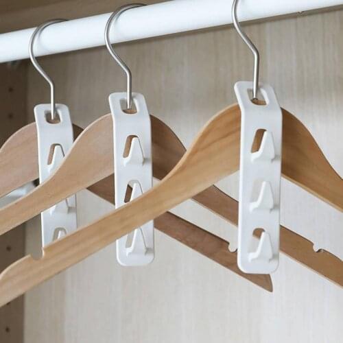 4pcs Antislip Clothes Hanger Closet Organizer Storage Rack Holder Wardrobe Space Save Clothes Hanger Connect Hooks