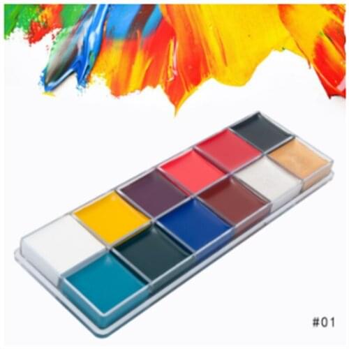 12 Colors Body Paint Safe Non Toxic Face Body Art Painting Body Painting Oil Flash Tattoo Halloween Party Makeup Tool