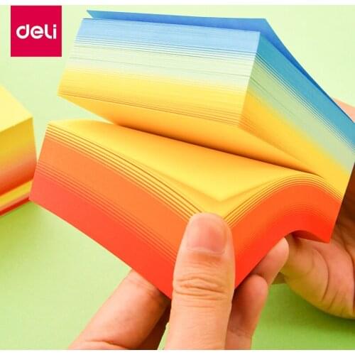 400 Sheets Gradual Changed Colors Memo Pad Non-sticky Notebook Glueless Notes Office Message School Remark Home Study 21714