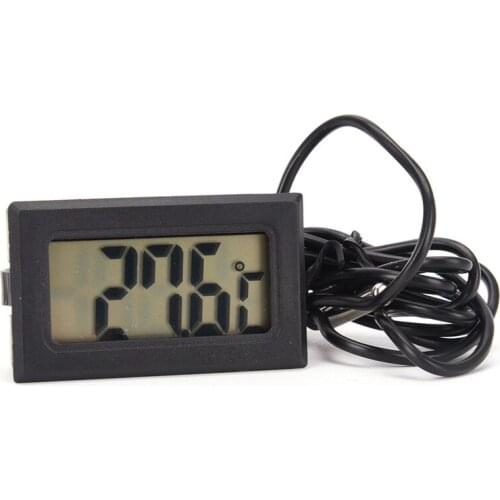 Mini LCD Digital Thermometer for Fridges Freezers Coolers Aquarium Chillers Mini 1M Probe Plastic Fiber