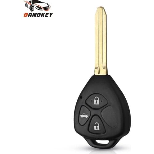 Dandkey 20pcs For Toyota Corolla RAV4 Yaris Venza Scion 3 Buttons Smart Key Uncut TOY43 Blade Fob Car Remote Key Shell Case