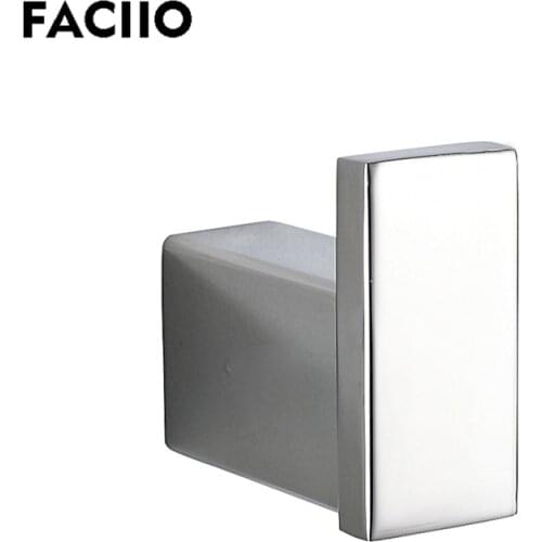 FACIIO Coat Hooks Bathroom Stainless Steel Towel Hook Wall-mounted Clothes Hanger Bathroom Accessories Wall Hangers 5454